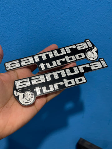 Samurai Turbo Custom Fender Emblems