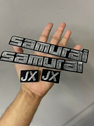 Samurai JX OEM Style Aluminum Emblems