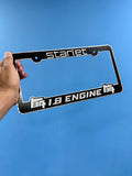 Starlet  1.8 Engine License Plate Frame Custom