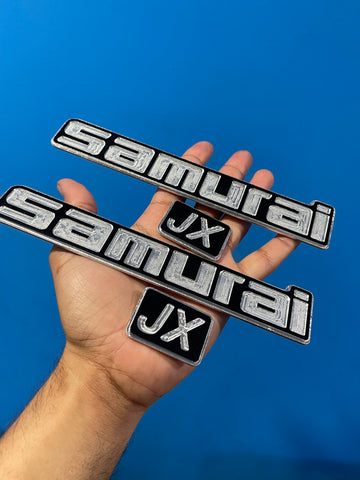 Samurai JX OEM Style Aluminum Emblems