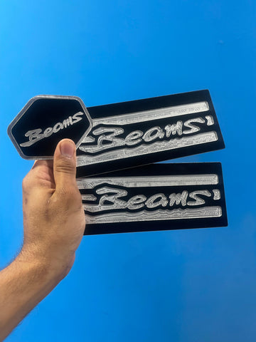 Beams Samurai Grille and A-Pillar Emblem Combo