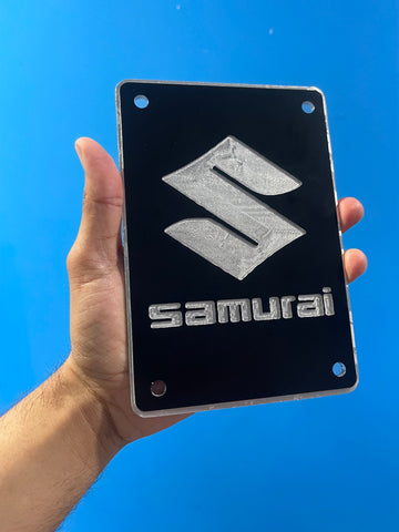 Suzuki Samurai Trunk Spare Delete Plaque