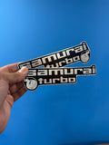 Samurai Turbo Fender Emblems