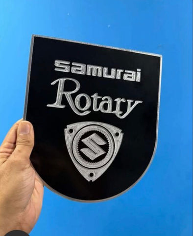 Rotary Suzuki Samurai Hardtop Trunk Spare Delete Plaque