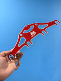 RED 3TC Spark Plug Wire Hold Down Bracket with Spring Return provision