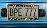 Starlet  1.8 Engine License Plate Frame Custom