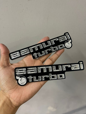 Samurai Turbo Fender Emblems