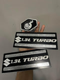 Suzuki Samurai 1.3L Turbo Grille and A-Pillar Emblems